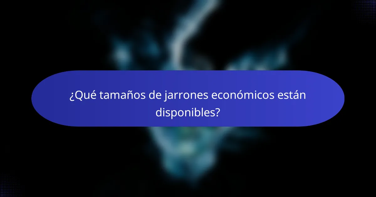 ¿Qué tamaños de jarrones económicos están disponibles?